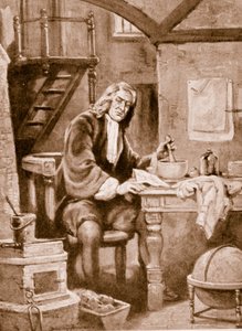 Sir Isaac Newton pienessä huoneessaan