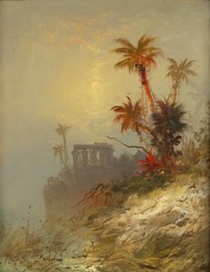 Egyptiläinen maisema, 1800-luvun loppu - 1900-luvun alku. tekijältä C. Morgan McIlhenney