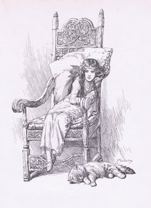 Tuettuna suureen nojatuoliin, The Child of the Air -pub.by Duckworth tekijältä C. Wilhelm