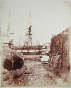 Joki- ja laiturikohtaus n.1846 (syväpaino)