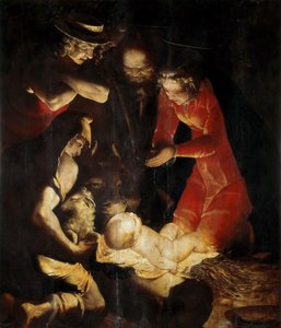 Paimenten palvonta, 1550. tekijältä Cambiaso