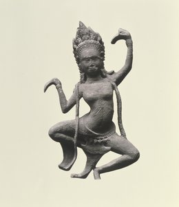 Tanssiva Apsaras, yksityiskohta friisistä, 1100-luvun loppu - 1200-luvun alku (kivi) (yksityiskohta numerolla 155540)