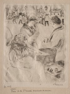 Kastanjanmyyjä, 1878. tekijältä Camille Jacob Pissarro