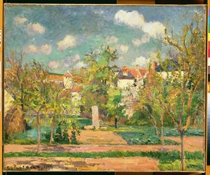 Puutarha, noin 1876 tekijältä Camille Jacob Pissarro