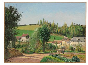 Hamlet lähellä Pontoisea, 1872 tekijältä Camille Jacob Pissarro