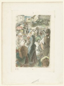 Markkinat Gisorsissa Gisorsin markkinat tekijältä Camille Jacob Pissarro
