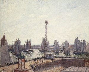 Ulkosatama ja nosturit, Le Havre; Ulkosatama ja Anse des Pilotes, Le Havre, 1903 tekijältä Camille Jacob Pissarro