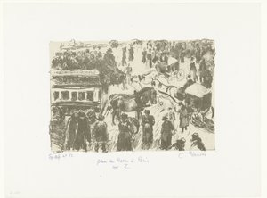 Place du Havre Place du Havre Pariisissa Z:lla (otsikko esineessä) tekijältä Camille Jacob Pissarro