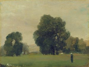 La Roche-Guyonin niityt, 1859 tekijältä Camille Jacob Pissarro