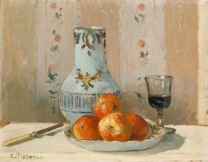 Asetelma omenoiden ja kannun kanssa, 1872