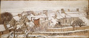Neljä vuodenaikaa: Talvi, 1872 tekijältä Camille Jacob Pissarro