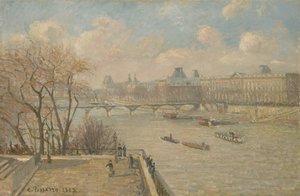 Louvre Pont Neufista, 1902 tekijältä Camille Jacob Pissarro