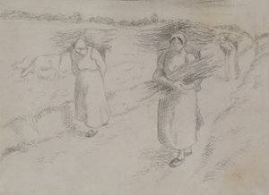 The Twig Gatherers, noin 1896 tekijältä Camille Jacob Pissarro
