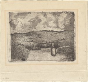 Nainen kävelemässä maatiellä (La Femme sur la Route) tekijältä Camille Pissarro