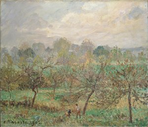 Syksy, Aamun sumu, Eragny-sur-Epte, 1902 tekijältä Camille Pissarro
