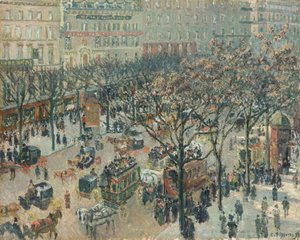 Boulevard des Italiens, Aamu, Auringonvalo, 1897. tekijältä Camille Pissarro