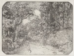 Polku metsän alla Pontoisessa, 1879. tekijältä Camille Pissarro