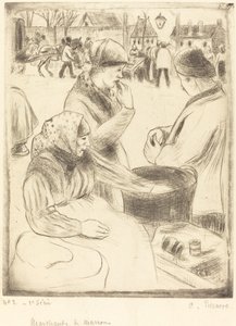 Chestnut Vendors Chestnut Vendors, 1878. tekijältä Camille Pissarro