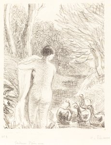 Nude Goose Girl, c. 1897. tekijältä Camille Pissarro