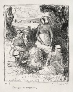 Talonpoikien ryhmä tekijältä Camille Pissarro