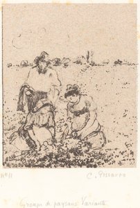 Talonpoikaisryhmä Talonpoikaisryhmä, c. 1899. tekijältä Camille Pissarro