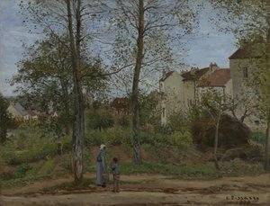 Talot Bougivalissa (syksy) tekijältä Camille Pissarro