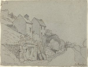 Talot tien varrella, 1859. tekijältä Camille Pissarro