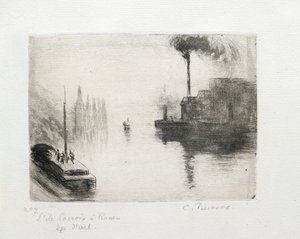 Lacroix-saari, Rouen, 1883 tekijältä Camille Pissarro