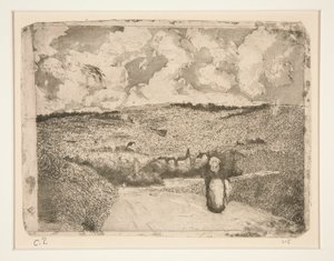 La Femme sur la route (Nainen tiellä) tekijältä Camille Pissarro