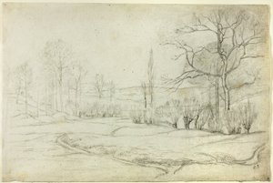 Maisema Montfoucaultssa tekijältä Camille Pissarro
