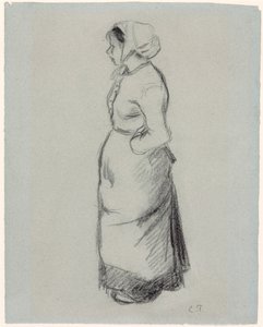 "Talonpoikatyttö", 1890 tekijältä Camille Pissarro