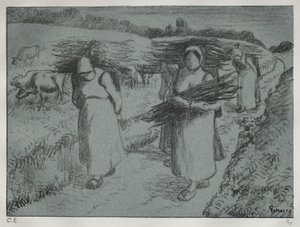 Talonpojat kantavat peppuja tekijältä Camille Pissarro