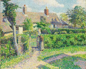 Talonpoikien talot, Eragny, 1887 tekijältä Camille Jacob Pissarro