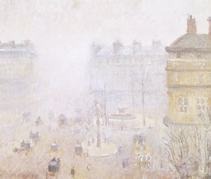 Place du Theatre Francais: Sumuefekti tekijältä Camille Jacob Pissarro