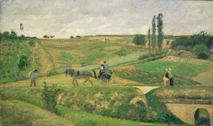 Tie lähellä Pontoisea ... tekijältä Camille Pissarro