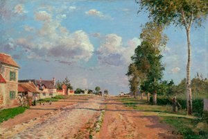 Tie Versaillesiin, Rocquencourt (Ranska) - Camille Pissaron (1830-1903) maalaus, öljy kankaalle