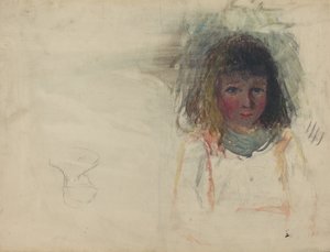 Taiteilijan poika Georges [verso], n. 1880. tekijältä Camille Pissarro