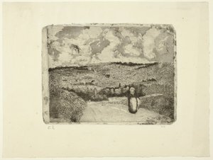 Nainen tiellä tekijältä Camille Pissarro