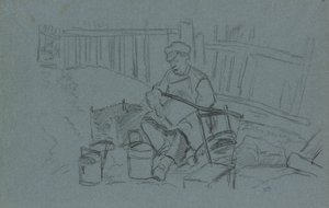 Tinker hänen työkaluineen tekijältä Camille Pissarro