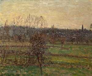 Näkymä Bazincourtiin, talvi tekijältä Camille Pissarro