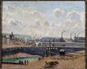 Näkymä Dieppestä, Duquesne Basin Camille Pissarron (1830-1903) maalaus 1902 su. 0,54x0,65 m Pariisi, Musee d