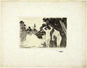 Naisten uiminen: päivä tekijältä Camille Pissarro