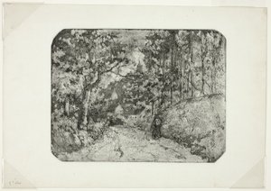 Wooded Lane Pontoisessa tekijältä Camille Pissarro