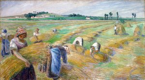 ""sato"" Camille Pissarron (1830-1903) maalaus, koko 70,3x126 cm 1882 National Museum of Western Art, Tokio tekijältä Camille Pissarro