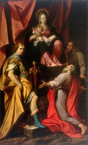 Madonna lapsen kanssa ja pyhät Vitale ja Jerome, Camillo Procaccinin teos, konservoitu Galleria Estense Modenassa