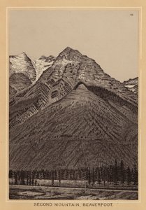 Kanada: Mountain, Beaverfoot (litografia). tekijältä Canadian School
