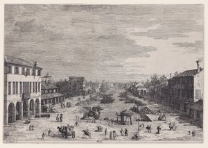 Mestre, sarjasta Vedute (Views) tekijältä Canaletto (Giovanni Antonio Canal)