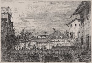 The Terrace, sarjasta Vedute (Views) tekijältä Canaletto (Giovanni Antonio Canal)