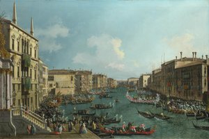 Regatta Grand Canalilla, n. 1740 tekijältä Giovanni Antonio Canal
