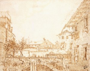 Näkymä terassille Padovassa, tekijältä Giovanni Antonio Canal